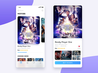 Cinema APP UI/UX - 01 app card cinema mobile movie ui ux