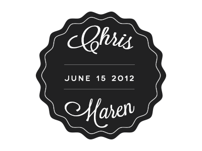Chris & Maren Wedding Badge