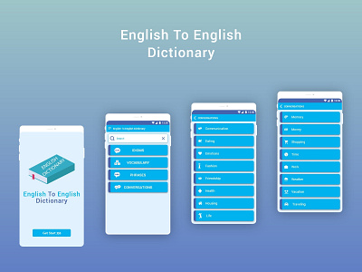 English To English Dictionary App Design android app design app design conversations dictionary english dictionary english to english dictionary ios app learning learning app search words ui ui design vocabulary word search app