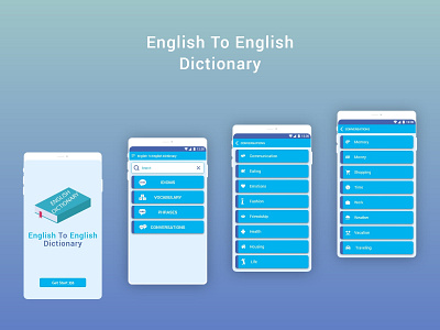 English To English Dictionary App Design