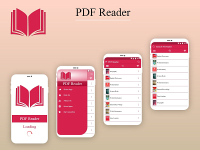 Pdf Reader App app design free learning app graphic design learning learning app pdf reader app reading reading app ui ui design