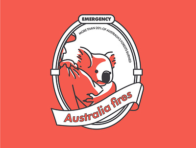 Australia bushfires animation branding design flat illustration illustrator logo minimal vector