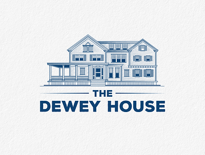 The Dewey House Logo Design branding design graphic design house illustration lineart logo vector