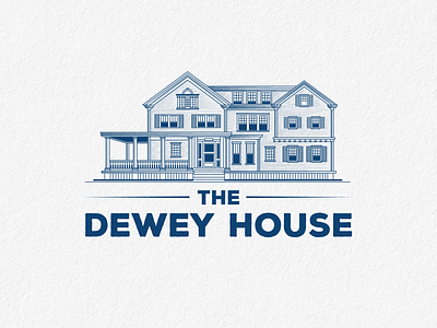 The Dewey House Logo Design branding design graphic design house illustration lineart logo vector