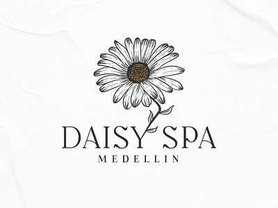 Elegant Logo For Spa Exclusively For Women branding daisy daisy flower logo daisy logo design flower flower logo graphic design illustration lineart logo logo design vector vintage