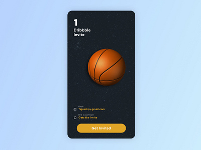 Dribble Invite design dribbleinvite invite giveaway invites mobile app design visual design