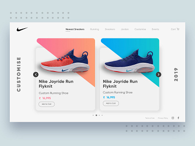 Nike Shoes card approach design product product design shoes showcase ui visual design
