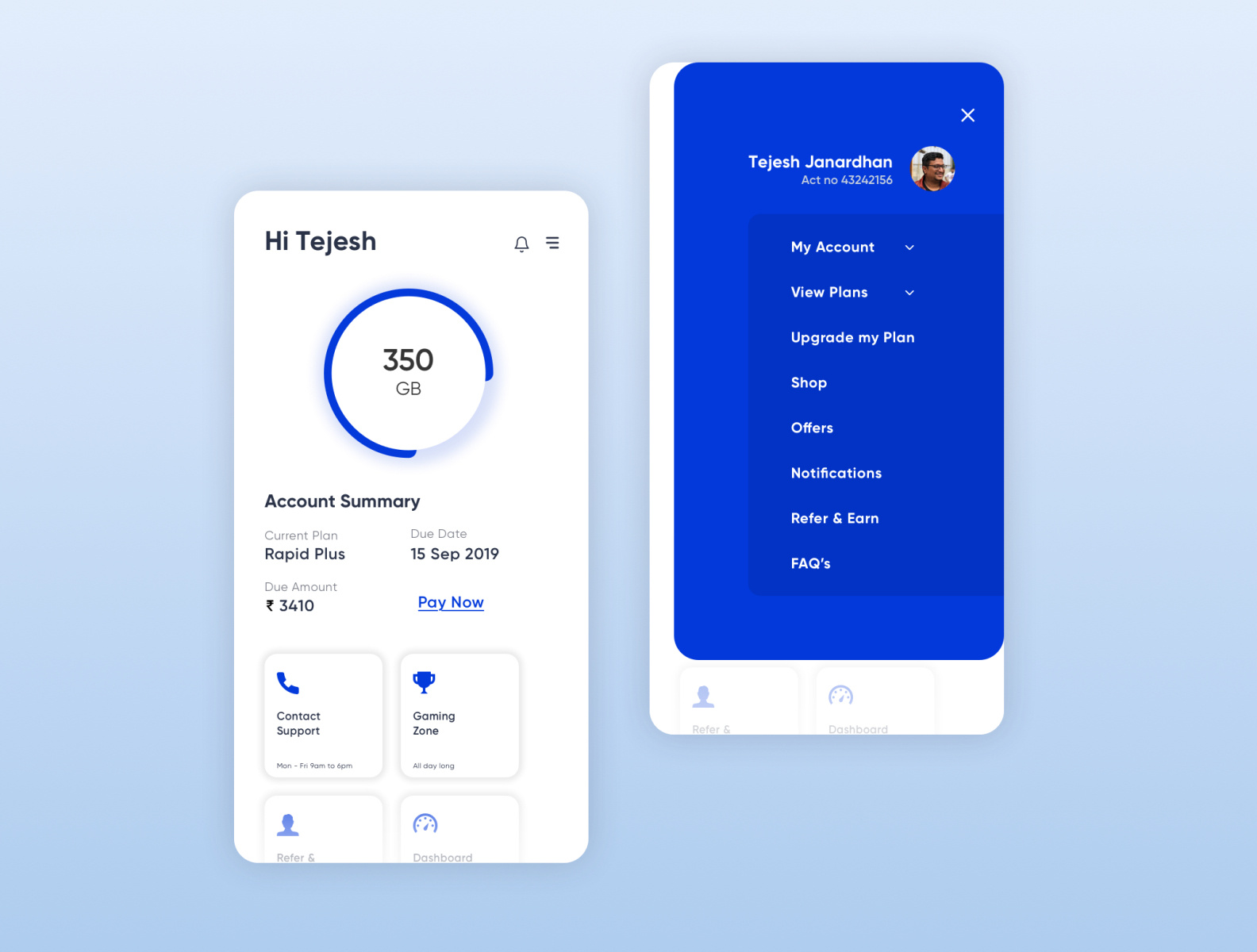 Act (Broadband redesigned) by Tejesh on Dribbble