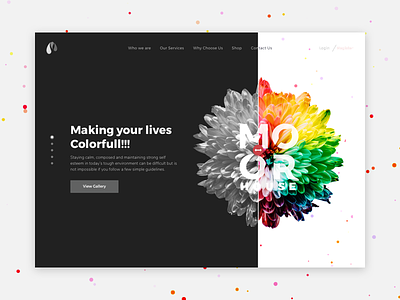 MoorHouse- Home page bw colors concept creative slider ui web