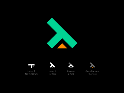 Tentgram Logo brand design branding design logo vector
