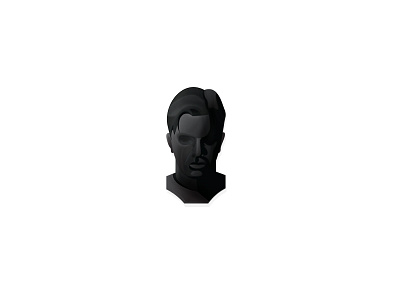 Self Portrait Bust Icon black bust design icon illustration interactive portrait self statue web white