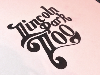 Lincoln Park Zoo bw chicago lettering logo script zoo