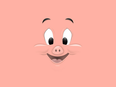 Porky The Pig Exercise cartoon fanart illustration looney pig porky rebound tunes