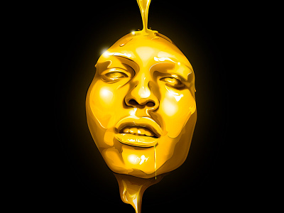 Hip Hop Series - Rocky a$ap gold hip hop illustration portrait rap rocky