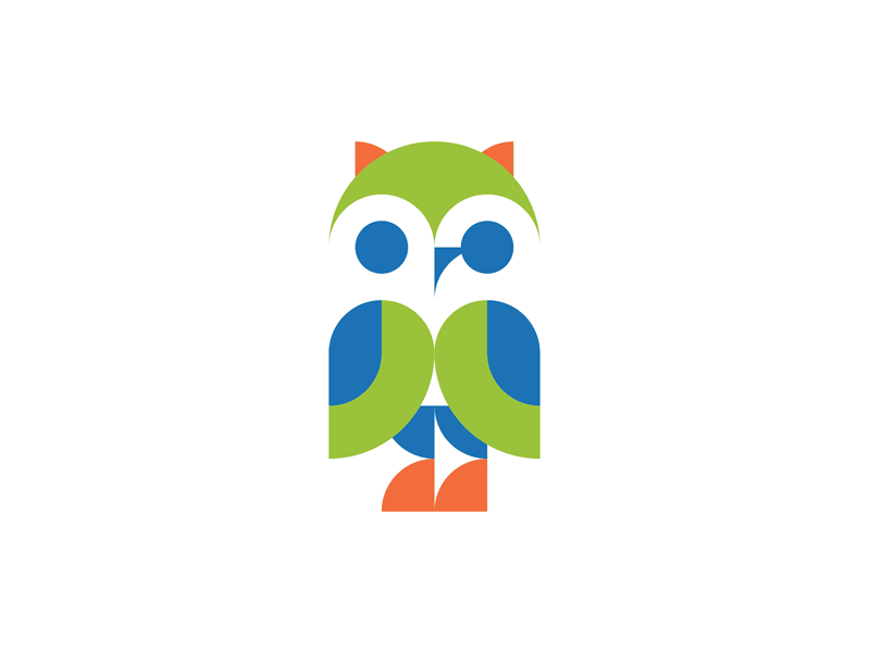 Chicago Public Library Owls brand branding chicago geometric geometry identity illustration library owl public