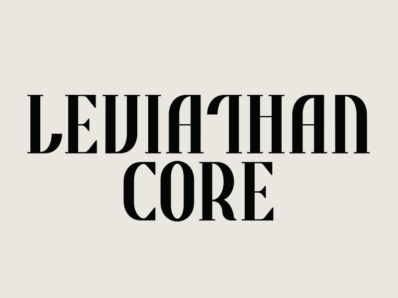 Leviathan Core branding clean gaming gothic identity lettering leviathan logo minimal monster pr