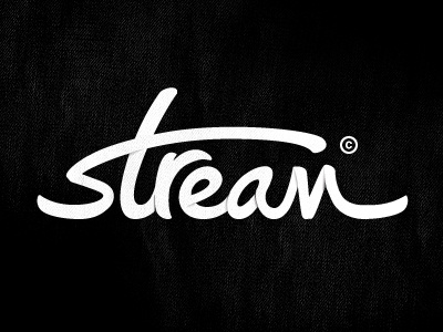 Stream drawn hand illustrator logo stream typography
