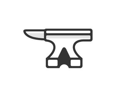 Forge Anvil anvil art blacksmith contour design forge grayscale icon illustration line minimalist web