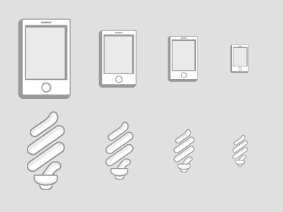 Icon experiments bulb contemporary electronics grayscale icon id large light minimalist phone shape simple small