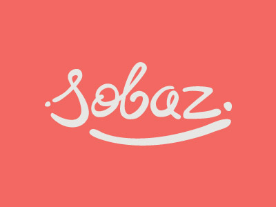 Sobaz branding calligraphy custom fat food identity illustration logo noodles red restaurant sobaz typography