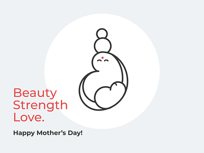 Happy Mother's Day 2020 graphic icon illustration minimal typography vector