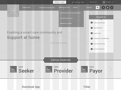 Wire frame - Healthcare Portal layout portal ux web application wireframe