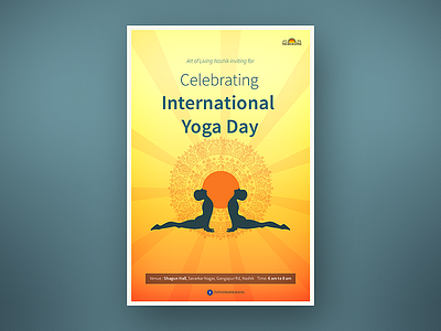 International Yoga Day in Nashik facebook creative international yoga day poster