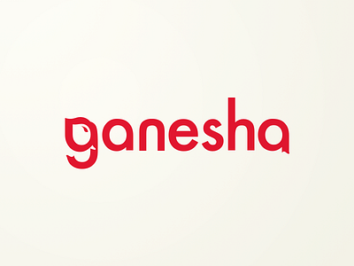 Ganesha Lettering Graphic flat icon illustration lettering logo type typography
