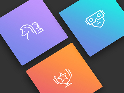 Custom icons for digital agency flat futuristic gradient icon icons illustration design graphic vector