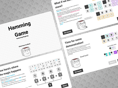 Hamming Game by Rubi and Mugmug design interactive math mathematics media ui