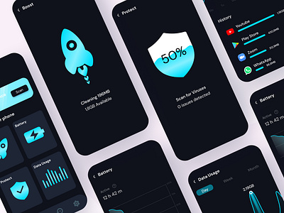 UI Design : Cleaner & Booster Mobile App