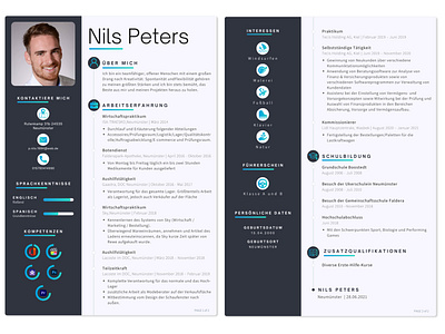 Iconic Resume Design canva cool resume eye catching resume german resume graphic design iconic resume iconography resume resume design