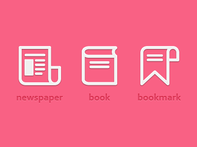 Newspaper Book Bookmark Icon