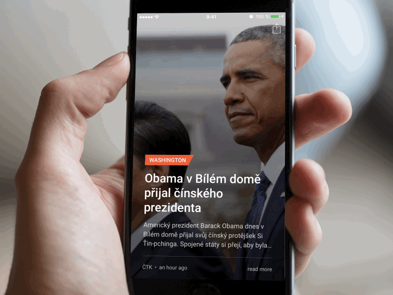 Zprávy — Breaking News In Your Pocket animation article ios motion news zpravy