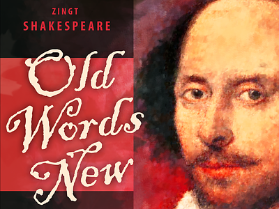 Old Words New illustration painter portrait poster typography