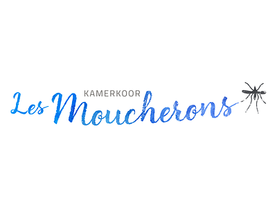 Logo Kamerkoor Les Moucherons design logo paint typography