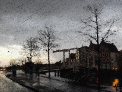Gravestenenbrug, Haarlem haarlem painter photography rain