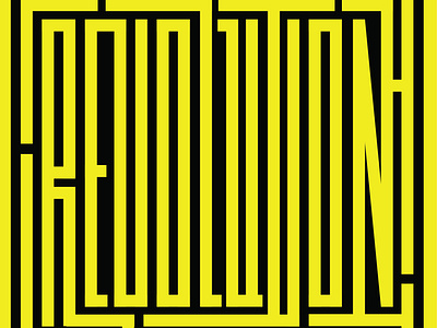 Revolution Maze Typography