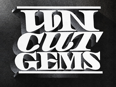 Uncut gems noir typography