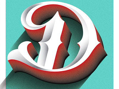 Letter D - for Drive and Determination. 36 Days of type