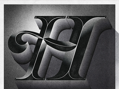 Letter H for "Herb Lubalin" - 36 Days of type 60s freelancer goodtype graphicdesign graphicdesigncentral handlettering herb lubalin illustration letterer lettering letters newspaper type noir noir illustration noir typography type typographicart typographicartist typography vexel