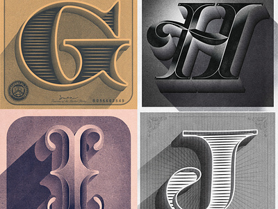 Alternate Duotone Crafted letters - 36 Days of Type