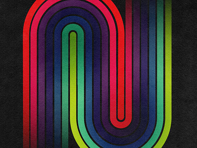 Letter N for " NOW IN TECHNICOLOUR" - 36 Days of Type
