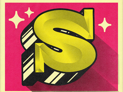Letter S for "STYLE" - 36 Days of Type 3 dimensional type 3d type best vector goodtype halftone hand lettering hand made font illustrated typography illustration illustrative type letterer letters pop art pop artist pop culture style type typism typographicart typography