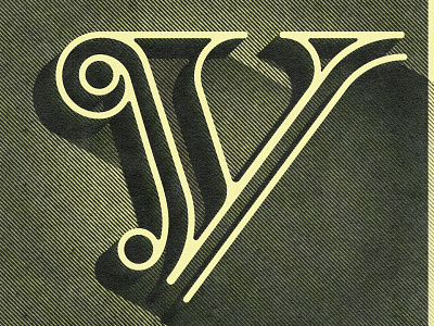 Letter V for "Vintage" - 36 Days of type