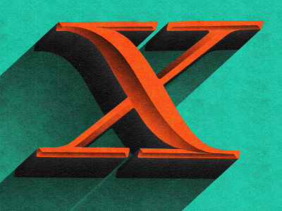 Letter X - 36 Days of Type 36 daysoftype 3d letters 3d type 3d typography 3dimensionaltype alphabet design studio freelance letterer hand made font illustration illustration design illustration studio letter x letterer lettering lettering artist pop artist type designer typographic studio typography