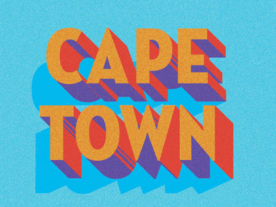 Cape Town africa cape capetown extrude illustration lettering popart south town typography