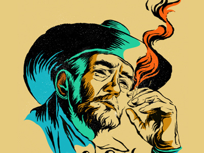 Renegade Cowboy art badass colourful cowboy illustration manga matchbox pop smoke studio usa villian