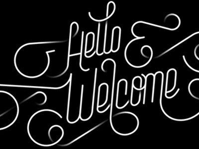Hello And Welcome goodtype handdrawn handlettering hello lettering shadows type typism typography