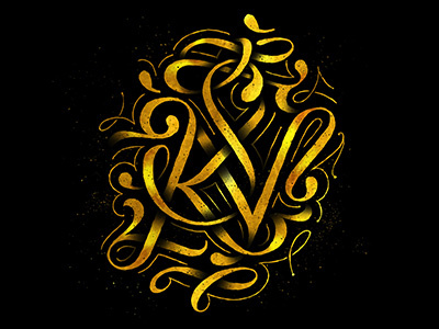 Samuel K Vlahakis Monogram capetown gold goodtype handlettering handtype lettering monogram monogramlogo serif shadows typography